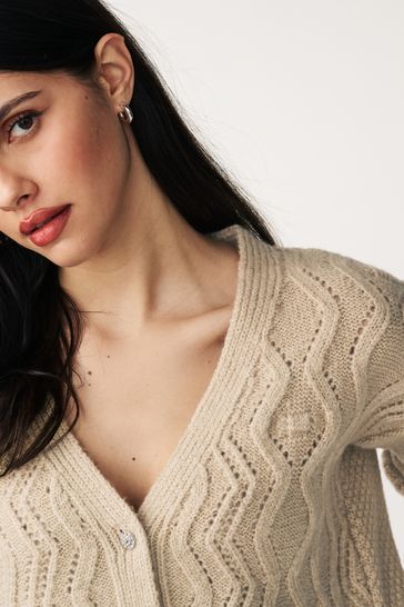 Long neutral cardigan cheap