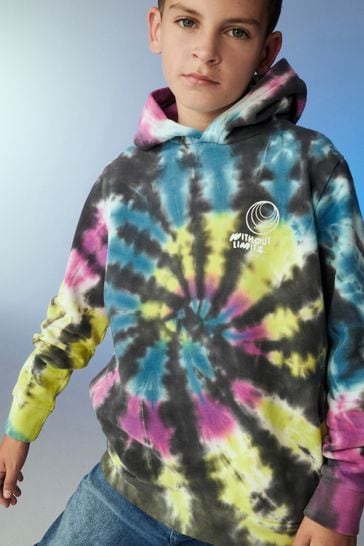 Buy Multi/Black Tie Dye Hoodie (3-16yrs) from Next Australia