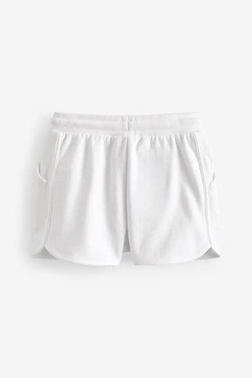 Girls white jersey shorts on sale