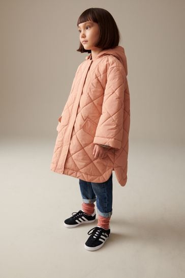 Peach Pink Shower Resistant Padded Coat (3-16yrs)