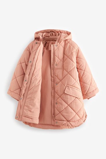 Buy Peach Pink Shower Resistant Padded Coat 3 16yrs from Next