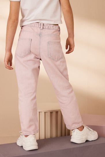 Light pink hot sale mom jeans