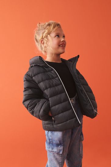 Black coat cheap orange inside