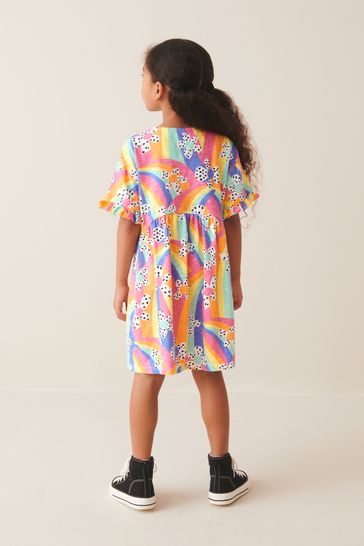 Multi tie dye t shirt dress sales