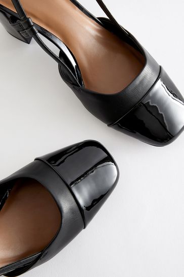 Square toe slingback shoes top