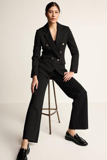 Double breasted fitted best sale blazer
