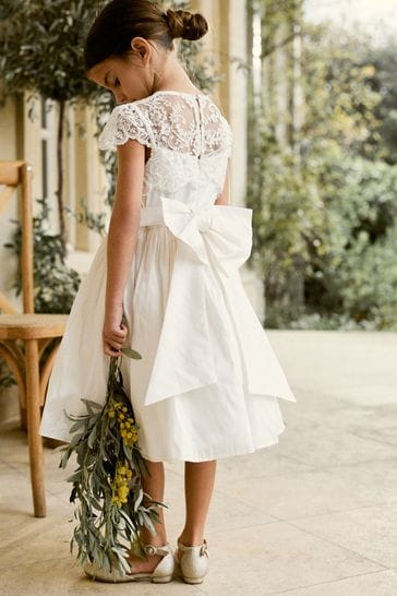 Buy Ivory Lace Bodice Occasion Dress 3 16yrs from Next