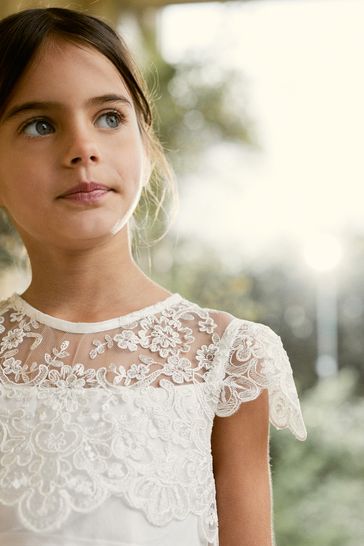 Ecru lace outlet bodice dress