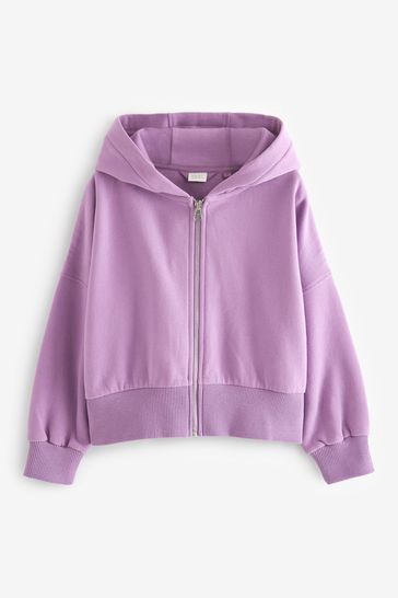 Mauve zip clearance up hoodie