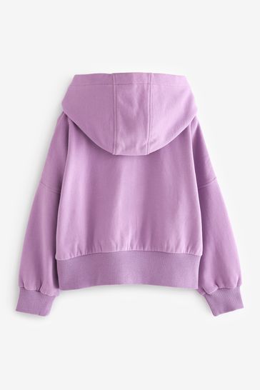 Light purple clearance cropped hoodie