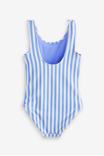 Baby blue and white striped swimsuit new arrivals
