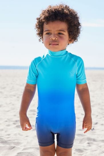 Blue Ombre Sunsafe All-In-One Swimsuit (3mths-7yrs)