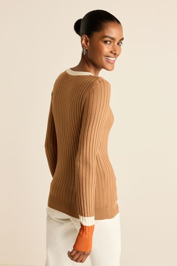Ribbed white sale jumper