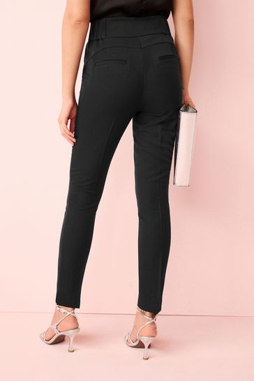 High waisted skinny black trousers best sale