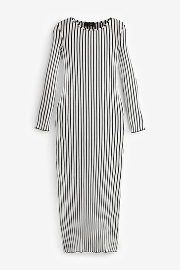 Next black hotsell and white dress