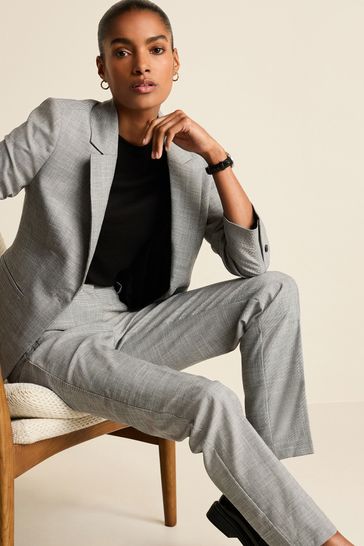 White slim clearance leg trousers