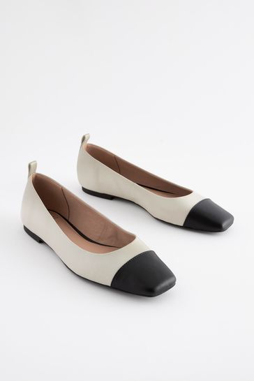 Black and top white ballerina shoes