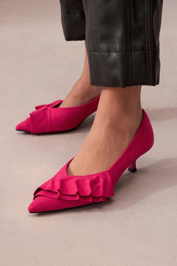 Fuchsia pink shop kitten heels