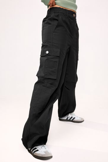 Buy Black Ripstop Cargo Trousers from the Laura Ashley online shop