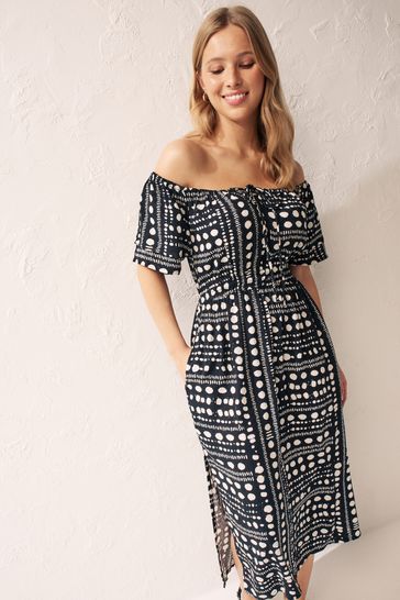 Black off the shoulder summer dress outlet