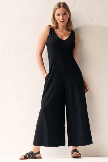 Black jersey hot sale jumpsuit