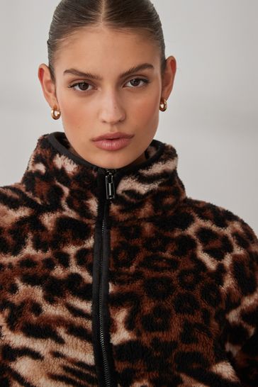 Faux fur sale half zip