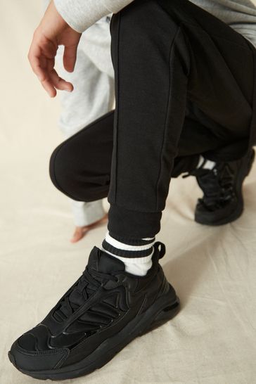 Black elasticated trainers sales