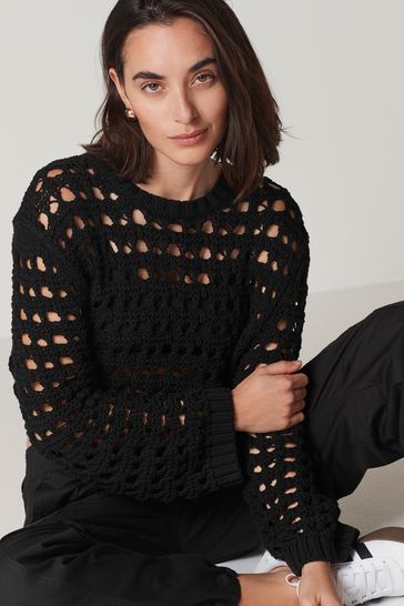 Open sales stitch jumper
