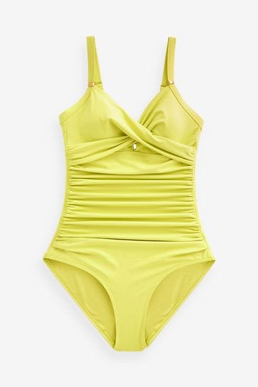 Lime Green Tummy Shaping Control Swimsuit