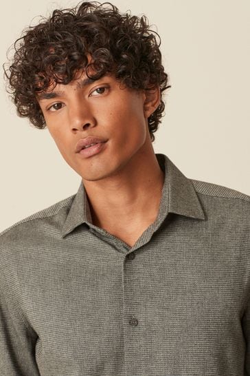 Grey Trimmed Shirt