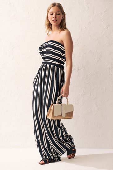 Next black and white jumpsuit discount