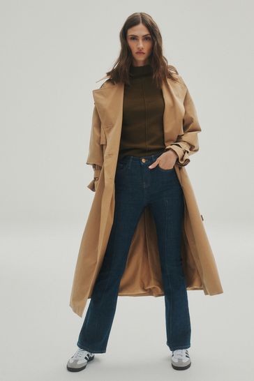 Lined trench coat womens online