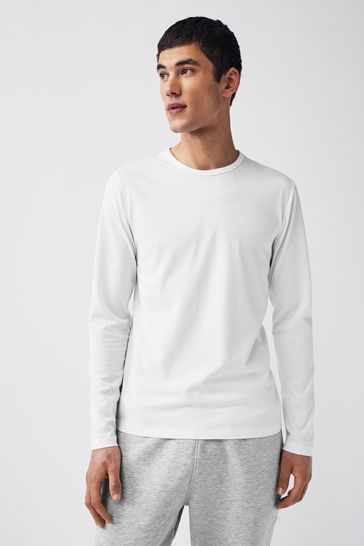 White Long Sleeve T-Shirts 5 Pack