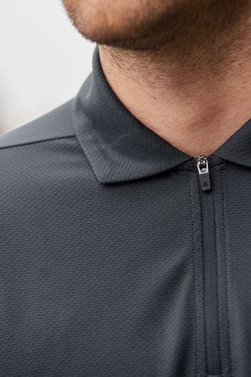 Slate Grey Smart Textured Golf Polo Shirt