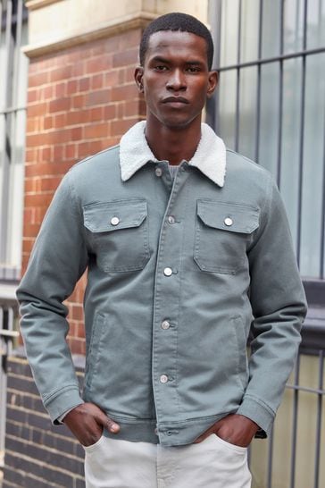Mens denim borg hot sale