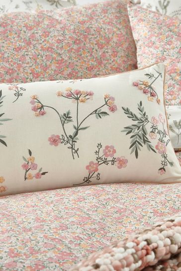 Laura Ashley Coral Pink Crosswell Cushion