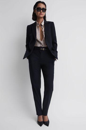 Reiss Navy Haisley Single Breasted Suit Blazer
