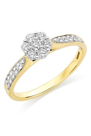 اشتر خاتم ذهب عيار 18 قيراط مرصع بالألماس من Beaverbrooks من Next السعودية