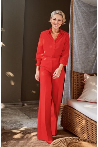Red Emma Willis Slim Flare Trousers