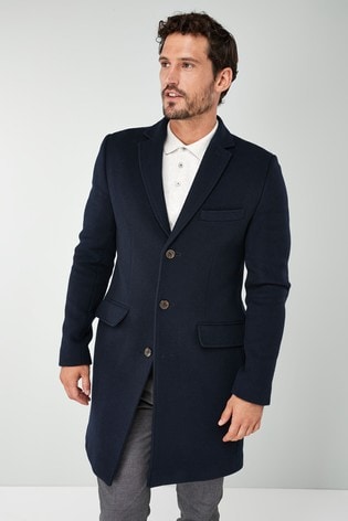 Navy Nova Fides Signature Epsom Coat