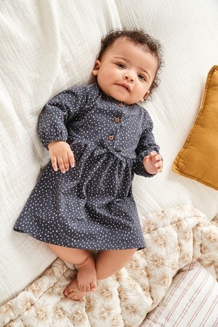 Grey Baby Geo Print Dress (0mths-3yrs)