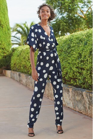 next spotty jumpsuit
