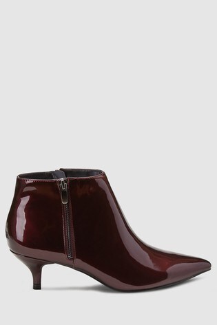 Buy Berry Patent Kitten Heel Ankle Boots from the Next UK ...