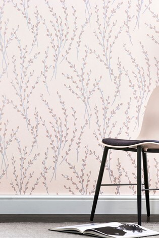 Buy Paste The Wall Glitter Willow Wallpaper from the Next ...