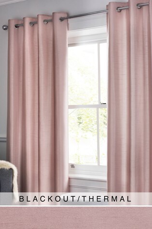 Buy Faux Silk Eyelet Blackout Thermal Curtains From The