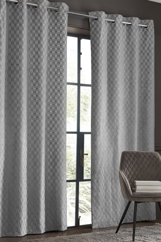 Buy Cut Velvet Geo Eyelet Curtains From The Next Uk Online