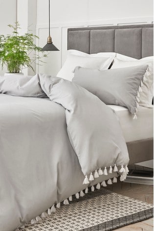 Buy Tassels Trim Duvet Cover And Pillowcase Set From The