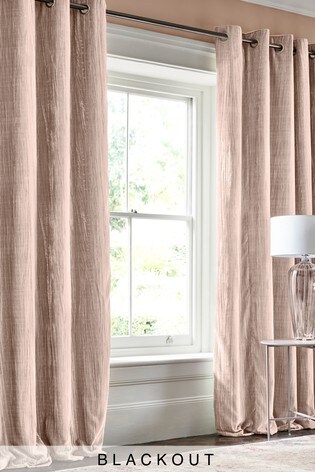Buy Crinkle Velvet Blackout Eyelet Curtains From The Next