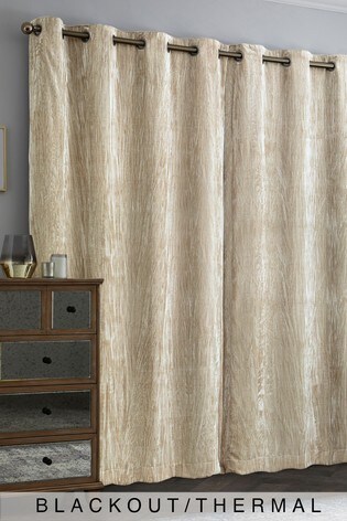 Buy Crinkle Velvet Blackout Eyelet Curtains From The Next