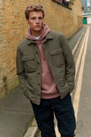 Quilted shacket top